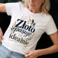 Koszulka Damska Biała Na 60 Rocznicę Ślubu Prezent Na Walentynki Dla Kobiety: Złota Botaniczna Elegancja