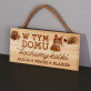 W tym domu kochamy kotki - Drewniana tabliczka