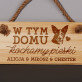 W tym domu kochamy pieski - Drewniana tabliczka