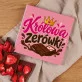 Czekolada Z Truskawkami Na Zakończenie Zerówki Prezent Dla Kobiety: Typograficzna Radość Czekolada Z Truskawkami Na Zakończenie Zerówki Prezent Dla Kobiety: Typograficzna Radość