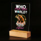 Who run the world - Wydruk na szkle akrylowym z podstawką led