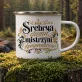 Kubek Emaliowany Na 25 Rocznicę Ślubu Prezent Dla Kobiety: Srebrna Dama Ornament Kubek Emaliowany Na 25 Rocznicę Ślubu Prezent Dla Kobiety: Srebrna Dama Ornament