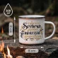 Kubek Emaliowany Na 25 Rocznicę Ślubu Prezent Dla Kobiety: Srebrna Dama Ornament Kubek Emaliowany Na 25 Rocznicę Ślubu Prezent Dla Kobiety: Srebrna Dama Ornament
