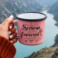 Kubek Emaliowany Na 25 Rocznicę Ślubu Prezent Dla Kobiety: Srebrna Dama Ornament Kubek Emaliowany Na 25 Rocznicę Ślubu Prezent Dla Kobiety: Srebrna Dama Ornament