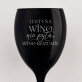Wino rozumie - Grawerowany Kieliszek do wina