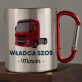 Władca szos - Kubek metalowy z karabińczykiem