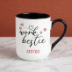 Work bestie - Kubek ceramiczny z kolorowym rantem