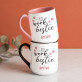 Work bestie - Kubek ceramiczny z kolorowym rantem