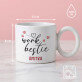 Work bestie - Kubek z okrągłym uchem