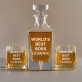 World`s best boss - Zestaw Grawerowana Karafka I Szklanki Do Whisky World`s best boss - Zestaw Grawerowana Karafka I Szklanki Do Whisky