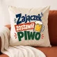 Poduszka Dekoracyjna Na Wielkanoc Prezent Dla Mężczyzny: Zajączek I Piwo Poduszka Dekoracyjna Na Wielkanoc Prezent Dla Mężczyzny: Zajączek I Piwo
