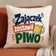 Poduszka Dekoracyjna Na Wielkanoc Prezent Dla Mężczyzny: Zajączek I Piwo Poduszka Dekoracyjna Na Wielkanoc Prezent Dla Mężczyzny: Zajączek I Piwo