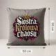 Poduszka Dekoracyjna Dla Siostry Prezent Dla Kobiety: Siostra, Królowa Chaosu Poduszka Dekoracyjna Dla Siostry Prezent Dla Kobiety: Siostra, Królowa Chaosu