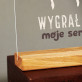 Wygrałaś moje serce - Wydruk na szkle akrylowym z podstawką