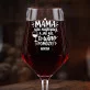 Mega Kieliszek Do Wina z Grawerem Na Dzień Mamy Prezent Dla Mamy Kobiety: Mama Wino Pomoże