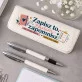 Zestaw Pióro i Długopis w Etui Dla Młodej Mamy Prezent Na Dzień Mamy Dla Kobiety: Kawa I Macierzyństwo