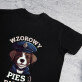 Wzorowy pies - Czarna koszulka męska