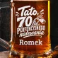 Kufel Personalizowany z Grawerem Dla Ojca Na 70 Urodziny Prezent: Mistrz Nalewania