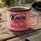 Kubek Emaliowany Na Walentynki Prezent Na Rocznicę Dla Kobiety: Kawa I Uściski Kubek Emaliowany Na Walentynki Prezent Na Rocznicę Dla Kobiety: Kawa I Uściski
