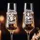 Dwa Kieliszki Do Szampana Dla Wegetarian Prezent Dla Pary: Koneserka Roślinnych Smaków Dwa Kieliszki Do Szampana Dla Wegetarian Prezent Dla Pary: Koneserka Roślinnych Smaków
