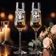 Dwa Kieliszki Do Szampana Dla Wegetarian Prezent Dla Pary: Koneserka Roślinnych Smaków Dwa Kieliszki Do Szampana Dla Wegetarian Prezent Dla Pary: Koneserka Roślinnych Smaków