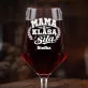 Mega Kieliszek Do Wina z Grawerem Na Dzień Mamy Prezent Dla Mamy Kobiety: Mama Z Klasą I Siłą