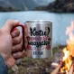 Kubek Metalowy z Karabińczykiem Dla Kociary Prezent Dla Kobiety: Kotu Należy Się Wszystko Kubek Metalowy z Karabińczykiem Dla Kociary Prezent Dla Kobiety: Kotu Należy Się Wszystko