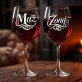 Dwa Kieliszki Do Wina Na Ślub Prezent Dla Pary Młodej Pary: Mąż I Żona