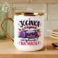 Kubek Z Nadrukiem Dla Joginki Prezent Dla Kobiety: Joginka Na Macie Kubek Z Nadrukiem Dla Joginki Prezent Dla Kobiety: Joginka Na Macie
