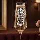 Kieliszek Do Szampana Z Grawerem Na Boże Narodzenie Prezent Dla Mężczyzny: Barokowy Toast Kieliszek Do Szampana Z Grawerem Na Boże Narodzenie Prezent Dla Mężczyzny: Barokowy Toast