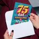 Kartka z Życzeniami Dla 75 Latki Na 75 Urodziny Dla Kobiety: Retro Jubilatka Z Humorem
