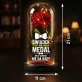 Wieczna Róża W Szkle Dla Świadków Prezent Dla Pary: Świadek Na Medal