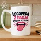 Kubek Z Nadrukiem Dla Logopedy Prezent Dla Mężczyzny: Logopeda Z Pasją Kubek Z Nadrukiem Dla Logopedy Prezent Dla Mężczyzny: Logopeda Z Pasją