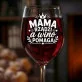 Kieliszek Do Wina Na Dzień Mamy Prezent Dla Mamy Kobiety: Mama Rządzi Wino Pomaga