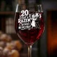 Kieliszek Do Wina Na 20 Rocznicę Ślubu Prezent Dla Kobiety: 20 Lat Razem Retro Kieliszek Do Wina Na 20 Rocznicę Ślubu Prezent Dla Kobiety: 20 Lat Razem Retro