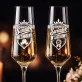 Dwa Kieliszki Do Szampana Dla Świadków Prezent Dla Pary: Zestaw Dla Świadków