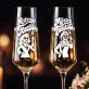 Dwa Kieliszki Do Szampana Na Wesele Prezent Dla Pary Młodej Pary: Retro Toast Dla Par Dwa Kieliszki Do Szampana Na Wesele Prezent Dla Pary Młodej Pary: Retro Toast Dla Par
