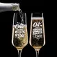 Dwa Kieliszki Do Szampana Dla Młodej Pary Prezent Na Ślub Dla Pary: Toastowa Para Premium Dwa Kieliszki Do Szampana Dla Młodej Pary Prezent Na Ślub Dla Pary: Toastowa Para Premium