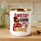 Kubek Z Nadrukiem Na Boże Narodzenie Prezent Dla Kobiety: Ogarnę Po Kawie Kubek Z Nadrukiem Na Boże Narodzenie Prezent Dla Kobiety: Ogarnę Po Kawie