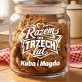 Słoik Na Ciastka z Grawerem Na 3 Rocznicę Ślubu Prezent Na Walentynki Dla Pary: Razem Od Trzech Lat