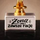 Statuetka Z Grawerem Dla Pary Młodej Prezent Na Ślub Dla Pary: Żona Ma Zawsze Rację