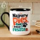 Kubek Z Nadrukiem Dla Psiarza Prezent Dla Mężczyzny: Najpierw Pies