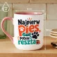 Kubek Z Nadrukiem Dla Psiarza Prezent Dla Mężczyzny: Najpierw Pies