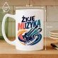 Kubek Z Nadrukiem Dla Muzyka Prezent Dla Mężczyzny: Żyje Muzyką
