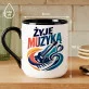 Kubek Z Nadrukiem Dla Muzyka Prezent Dla Mężczyzny: Żyje Muzyką