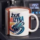 Kubek Z Nadrukiem Dla Muzyka Prezent Dla Mężczyzny: Żyje Muzyką