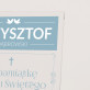 Z okazji chrztu chłopca - Wydruk na szkle akrylowym z podstawką