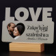 Zakochani do szaleństwa - Wydruk na szkle akrylowym love z podświetleniem