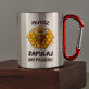 Zapylaj do pasieki - Kubek metalowy z karabińczykiem