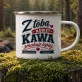 Kubek Emaliowany Na Rocznicę Związku Prezent Na Walentynki Dla Kobiety: Kawa I Miłość